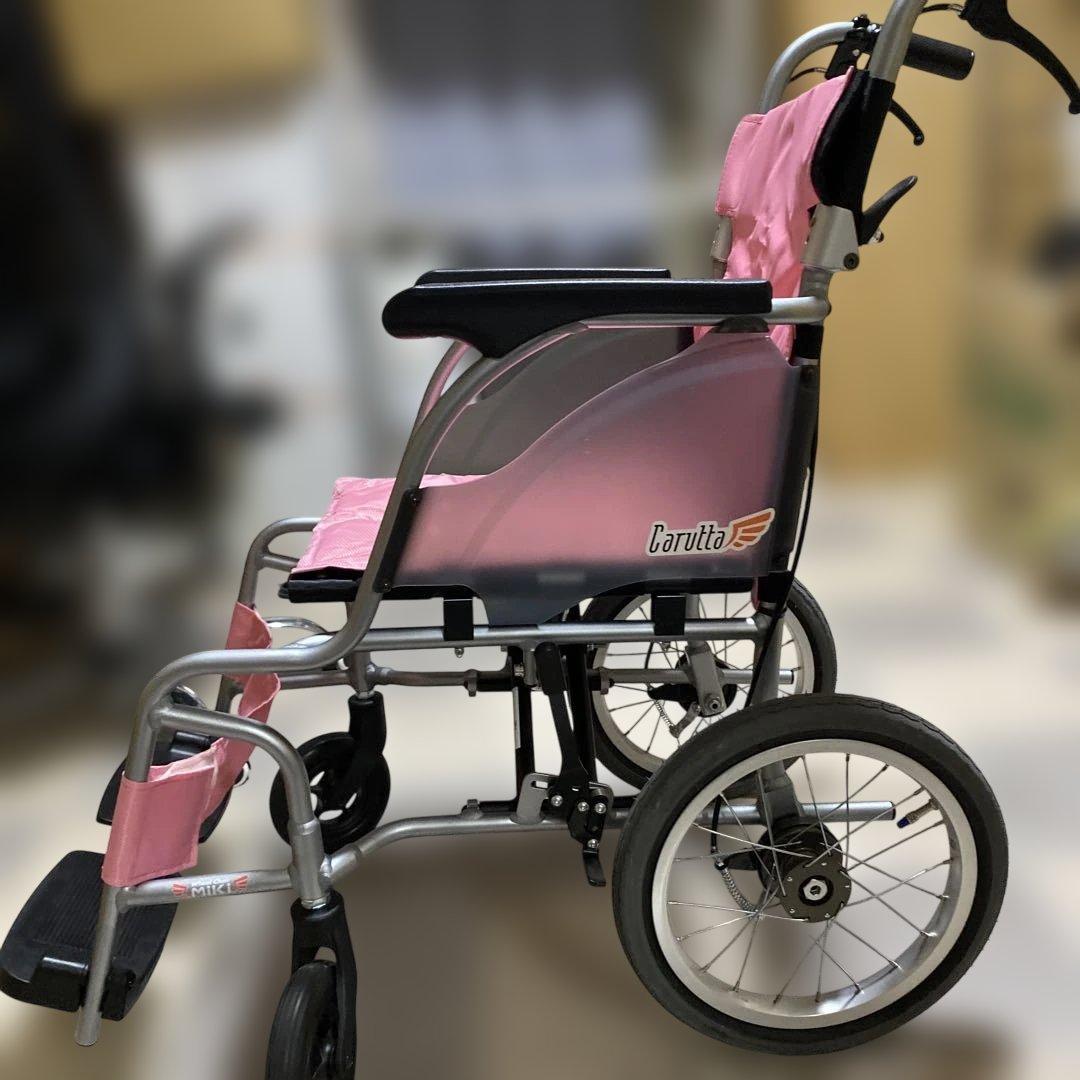 引取歓迎　Miki CRT-2 介助型 車椅子 カルッタ 軽量 バッグ付き