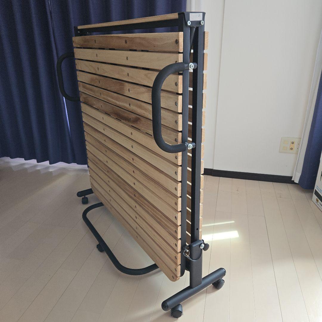 折りたたみ式木製すのこベッド シングル