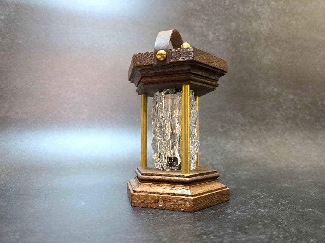 ゴールゼロ クリスタルシェード ウォールナット ルーカス ランタンシェード