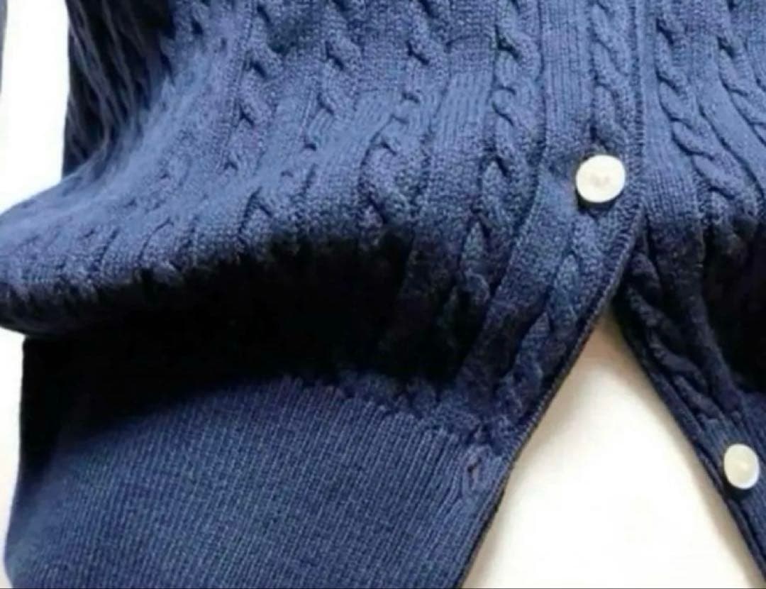 ポロラルフローレンPOLO RALPH LAURENケーブルカーディガンネイビー