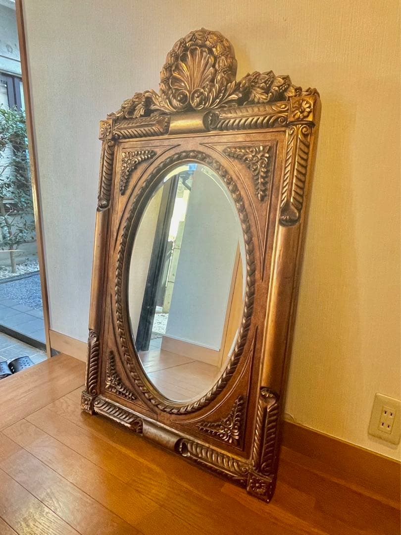 【高級豪華鏡/希少特大サイズ】大人気のアンティーク調 壁掛け鏡 ウォールミラー