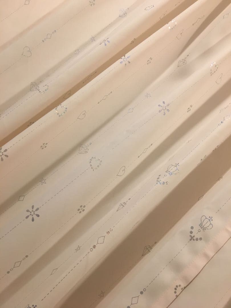 カーテン ピンク 柄 プリント きれいめ おしゃれ キラキラ セール