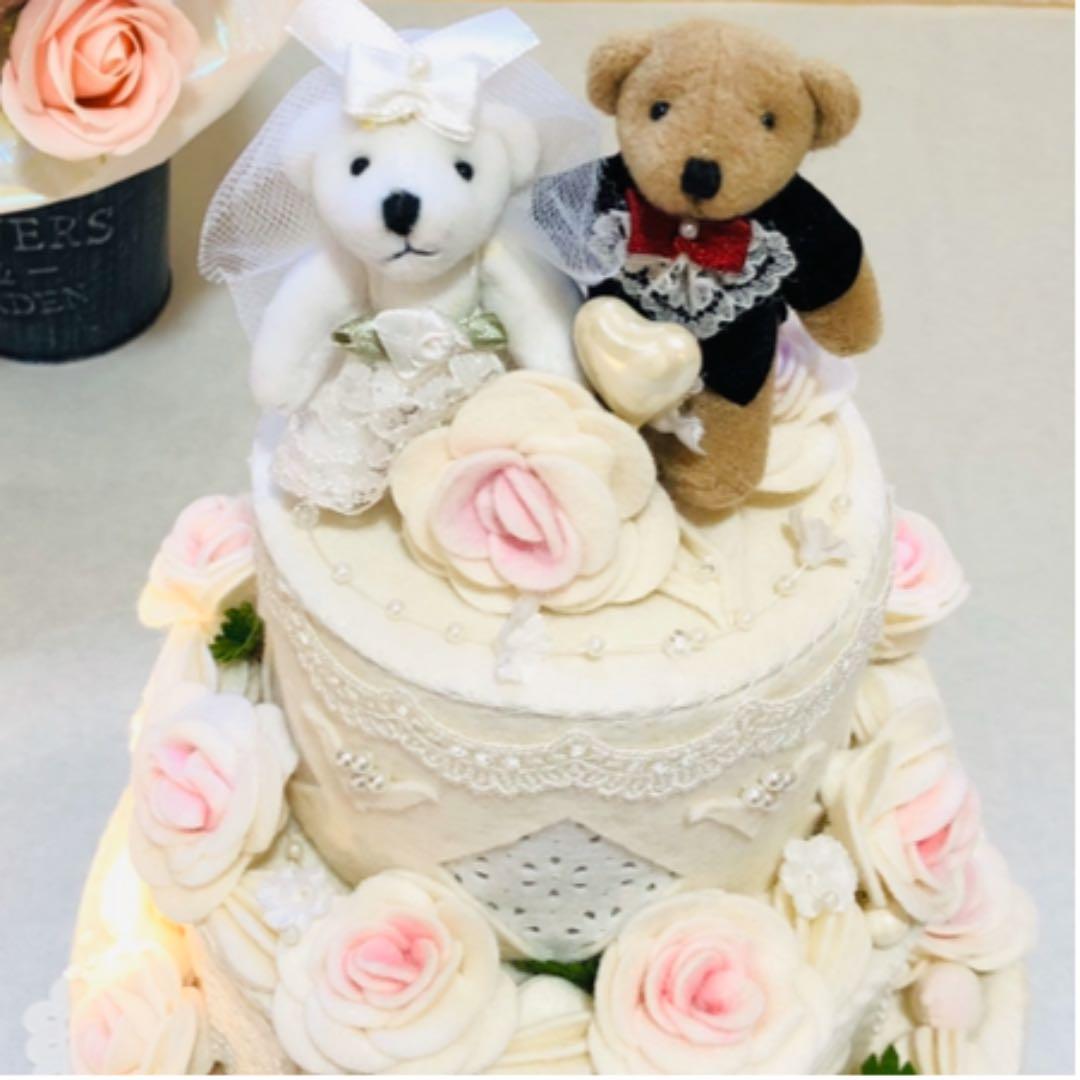 ウエディングケーキ　welcome board wedding cake