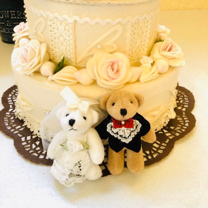 ウエディングケーキ　welcome board wedding cake