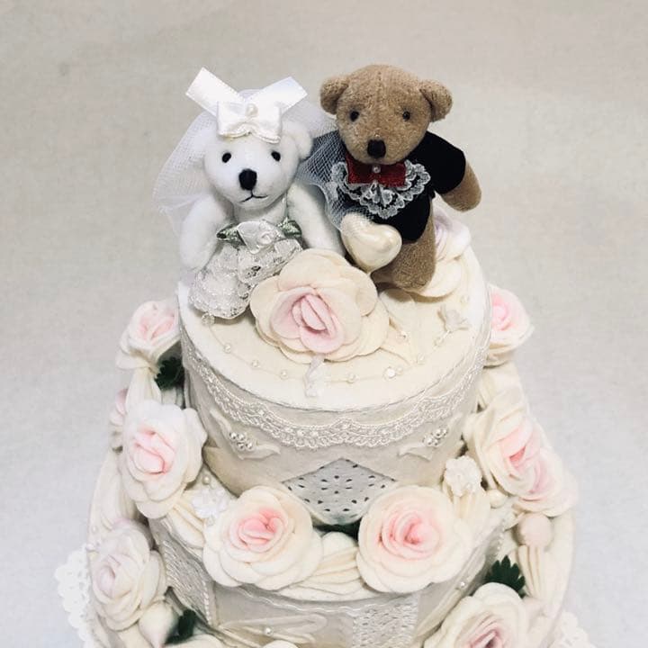 ウエディングケーキ　welcome board wedding cake