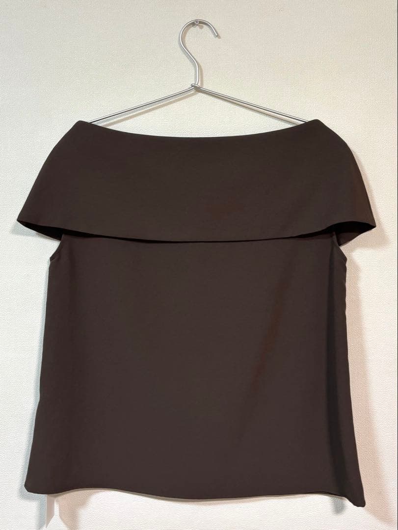 今季完売＊NOBLE新品未使用＊【洗える】ケープブラウス　ブラウン