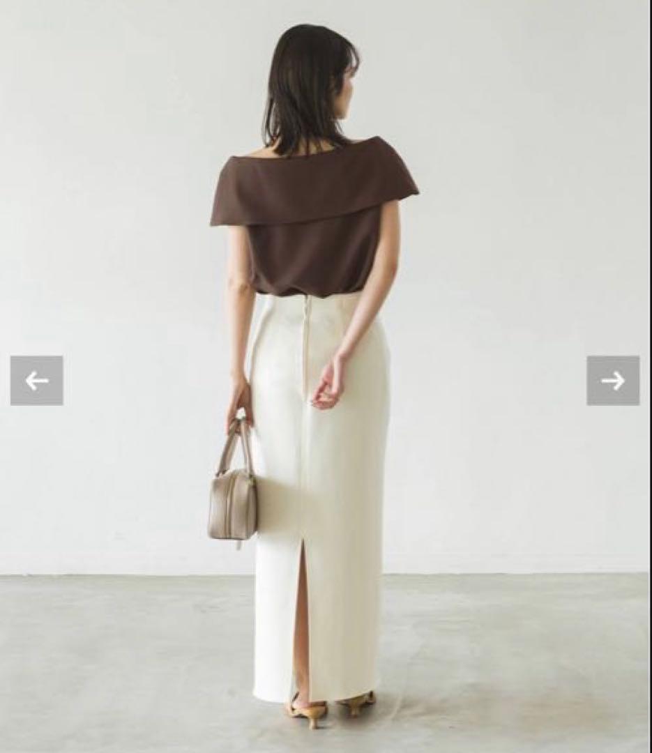 今季完売＊NOBLE新品未使用＊【洗える】ケープブラウス　ブラウン