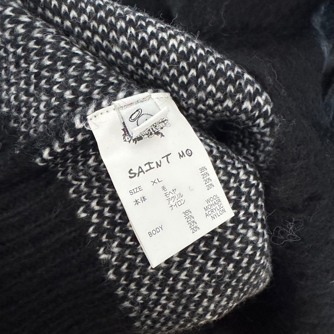 美品 セントマイケル デニムティアーズ カーディガン