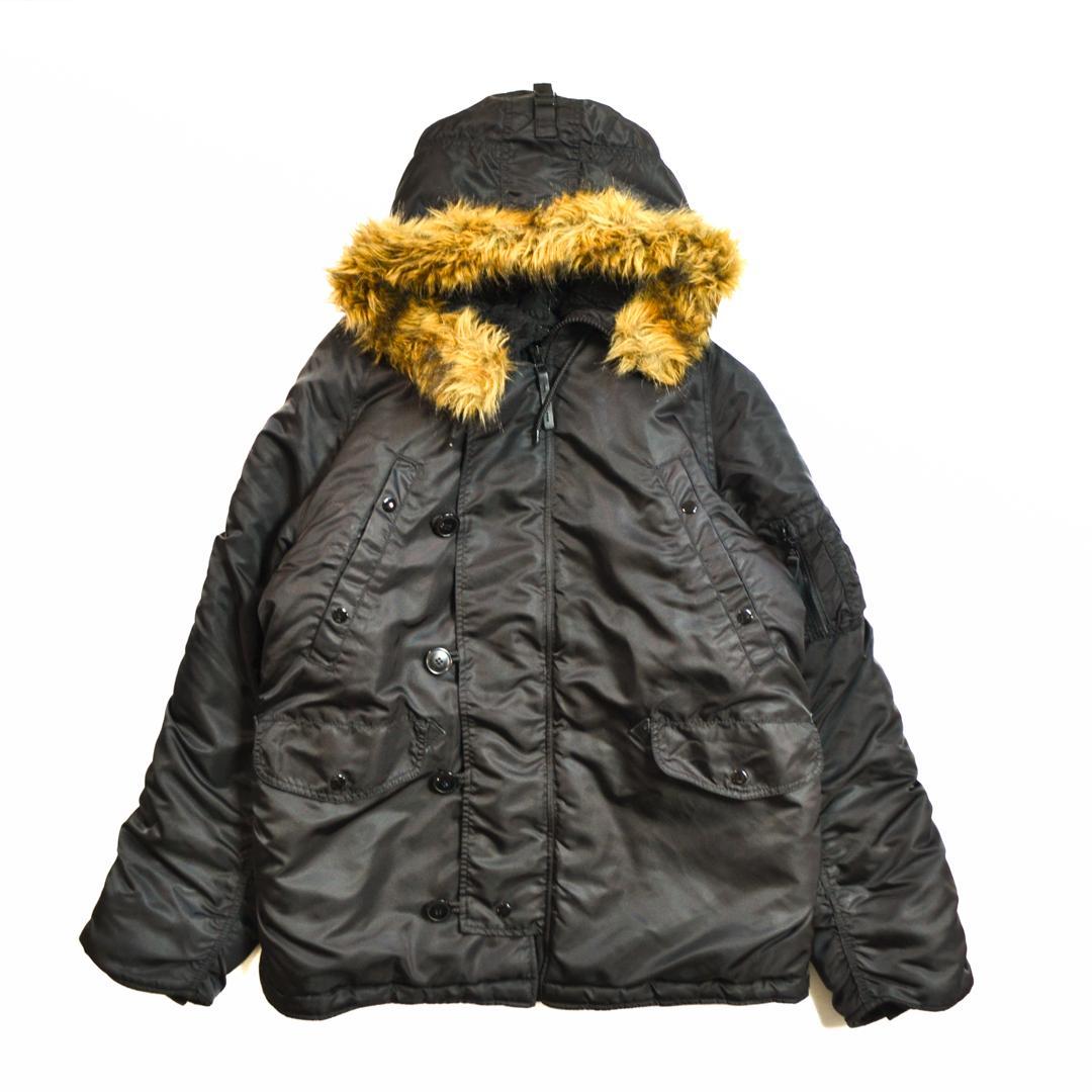 【極美品】ALPHA INDUSTRIESアルファ N-3BフライトジャケットL