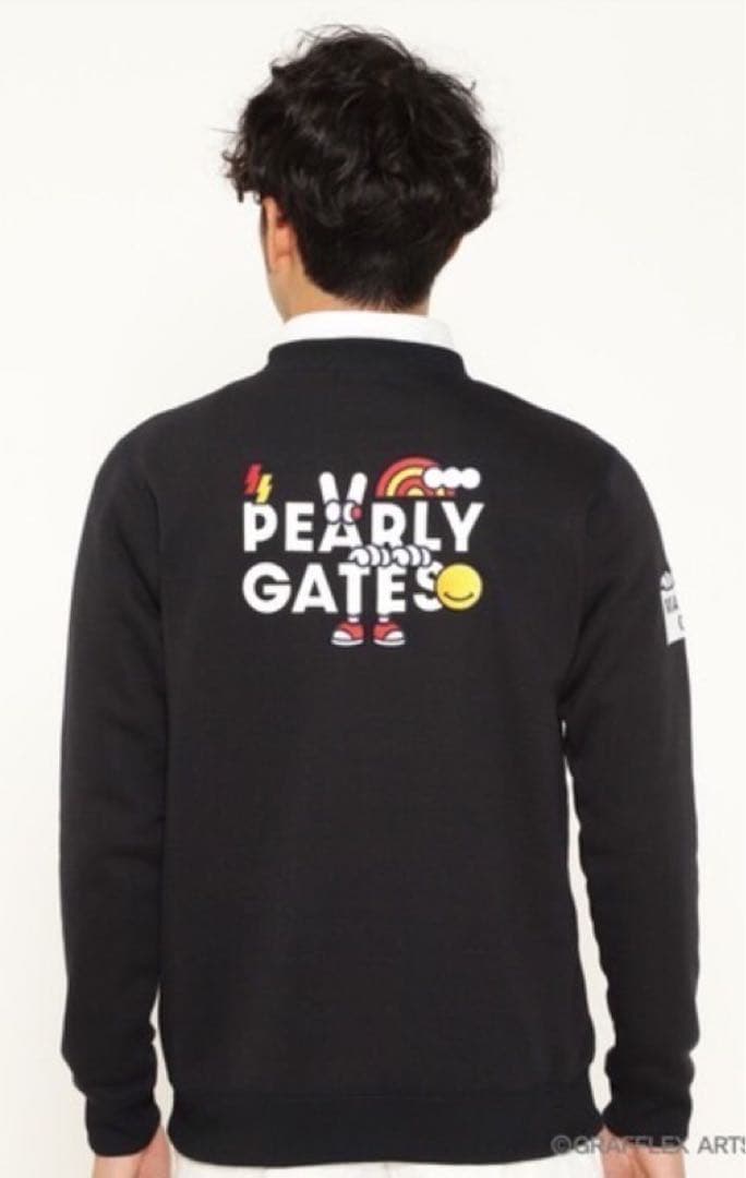 新品 正規品 パーリーゲイツ どうしちゃったPGスウェット紺 サイズ6 XL