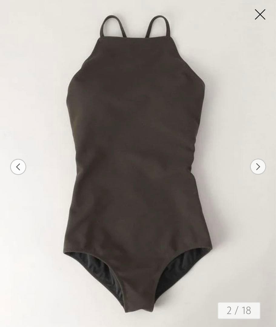 【美品】6 ROKU リブワンピーススイムウェア