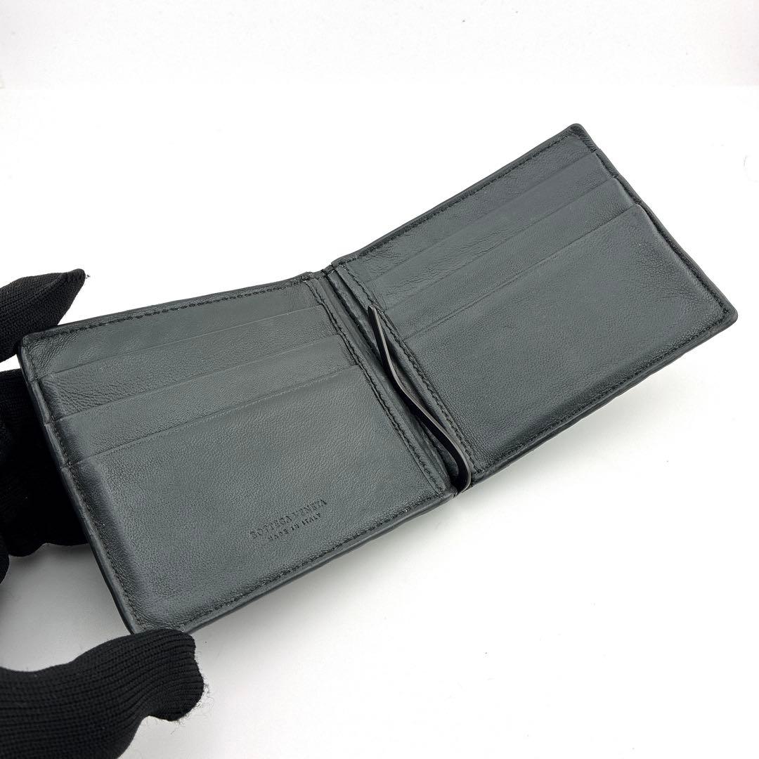 【美品】BOTTEGA VENETA イントレチャート マネークリップ　二つ折り