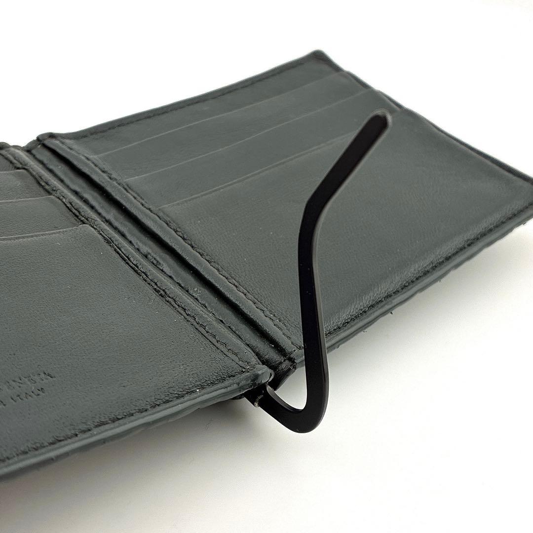 【美品】BOTTEGA VENETA イントレチャート マネークリップ　二つ折り