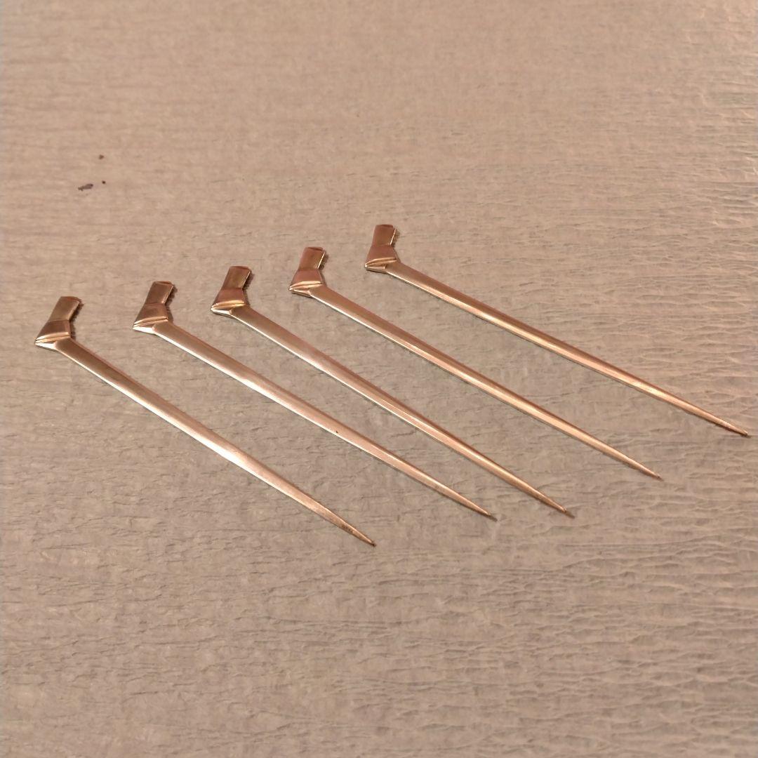 ごろべい　銀製　楊枝　5本組　箱なし　23.5g