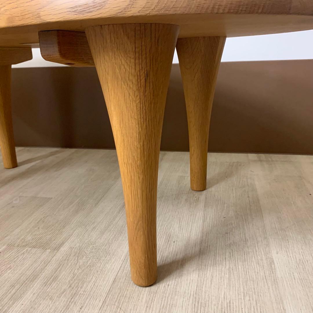 【美品】HIDA 飛騨産業 森のことば 豆型リビングテーブル センターテーブル