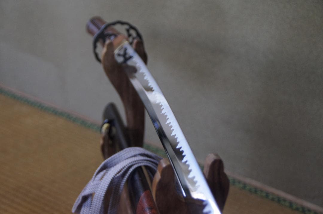 「週末特価」革巻き柄　塗分鞘　美術模擬刀　72cm　963g