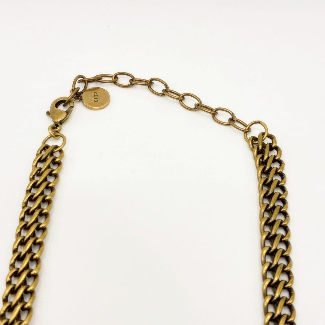 美品✨DIOR ネックレス アイコン チェーンリンク CD ラインストーン