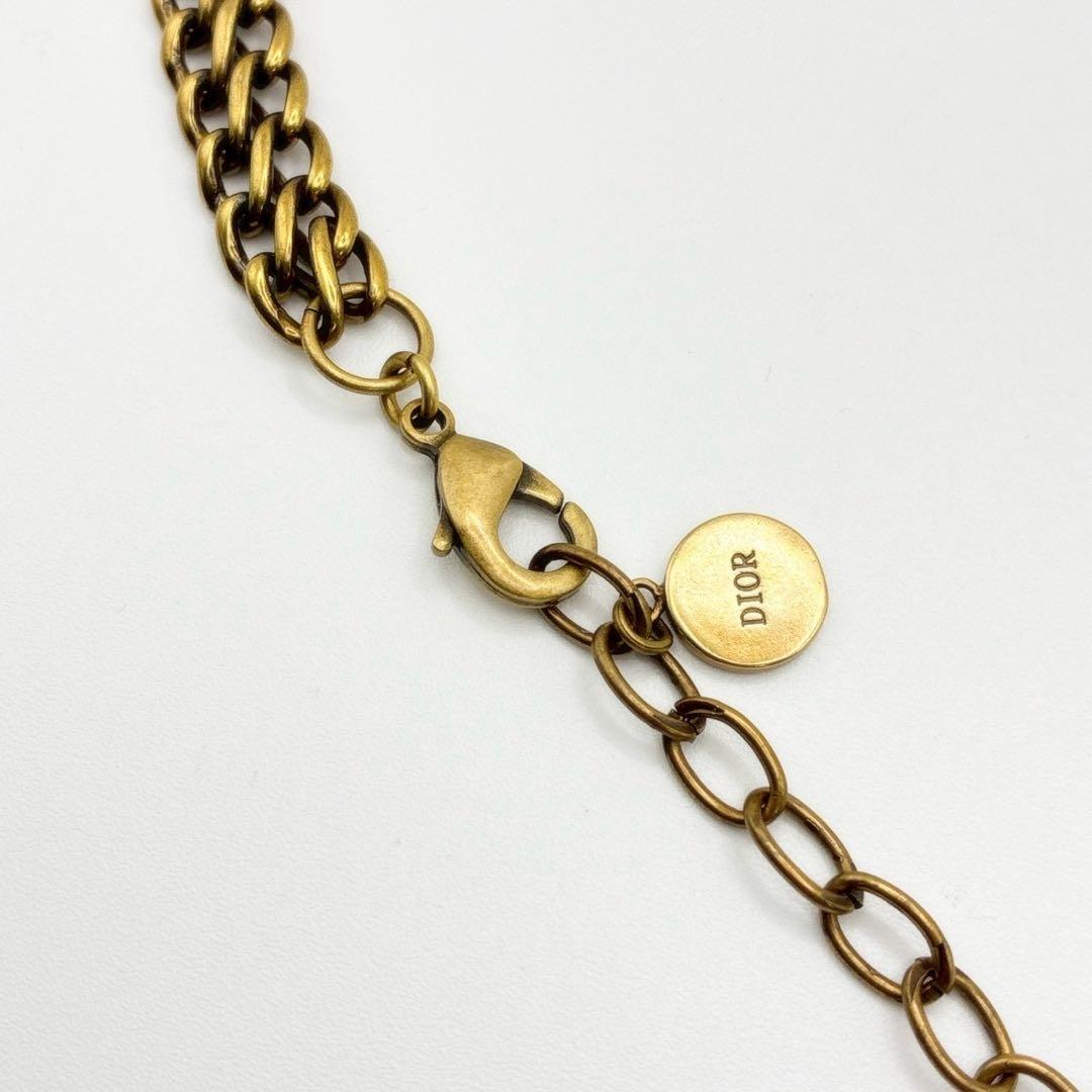 美品✨DIOR ネックレス アイコン チェーンリンク CD ラインストーン