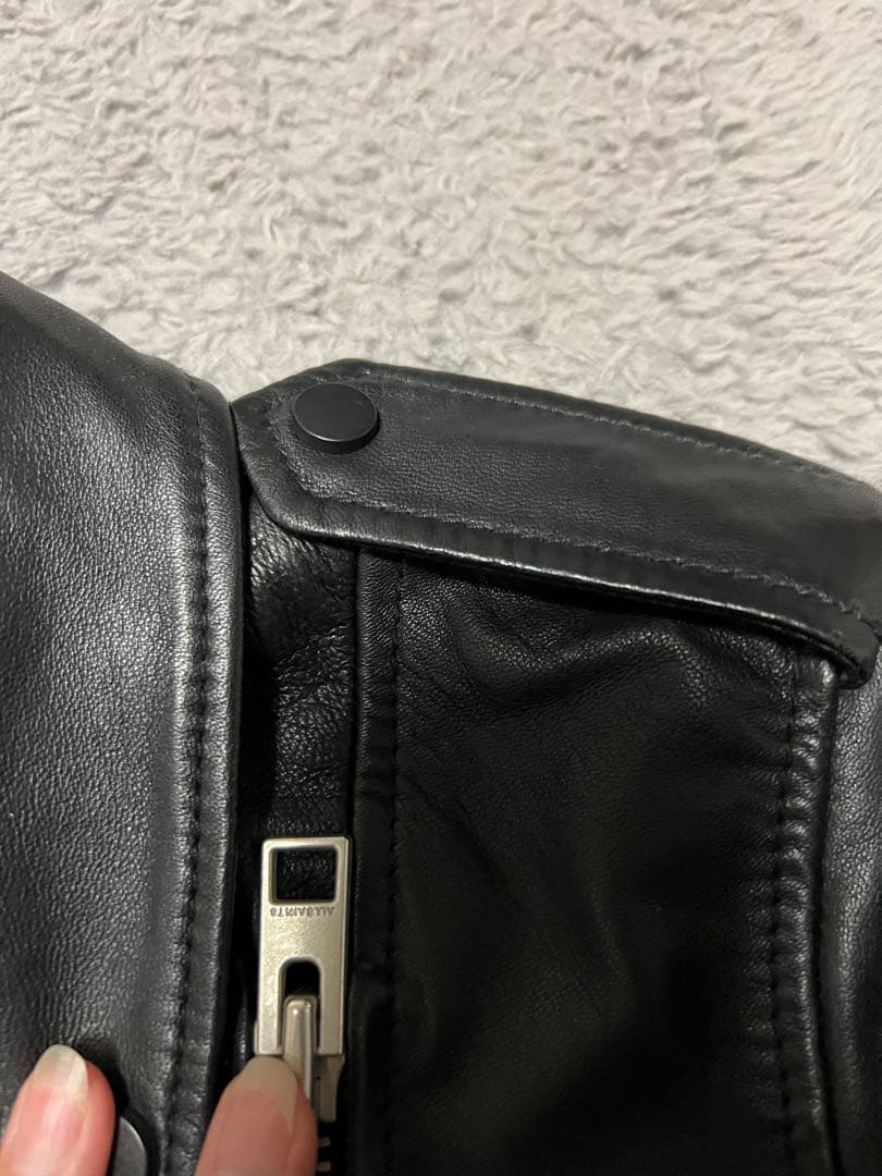 オールセインツALLSAINTSブラックレザーライダースジャケット L