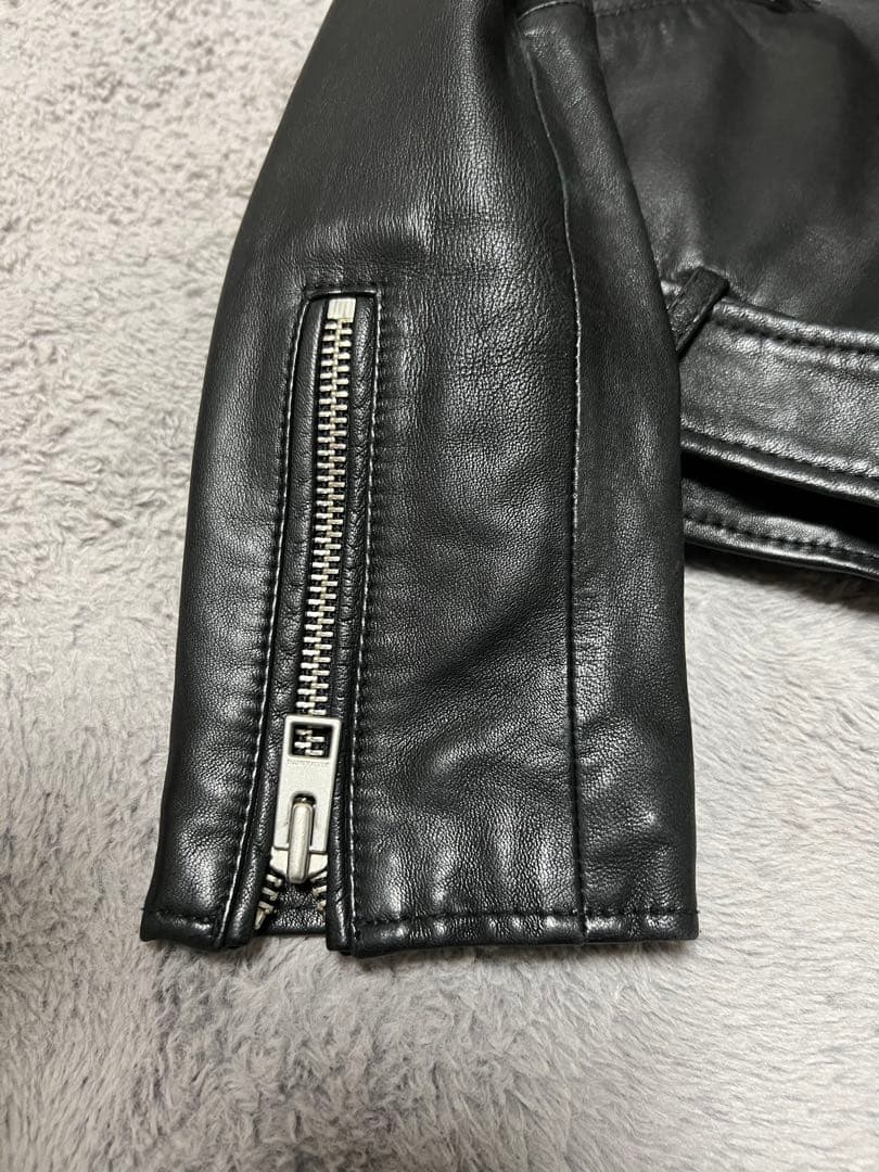 オールセインツALLSAINTSブラックレザーライダースジャケット L