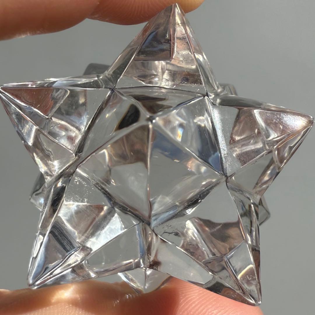 高品質　ヒマラヤ産　六芒星　マルカバスター　アステロイド　透明感　マカバ①