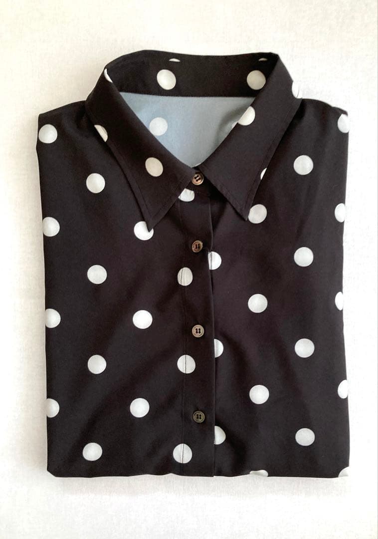 【新品未使用】Spick and Spanドットフレンチスリーブシャツ