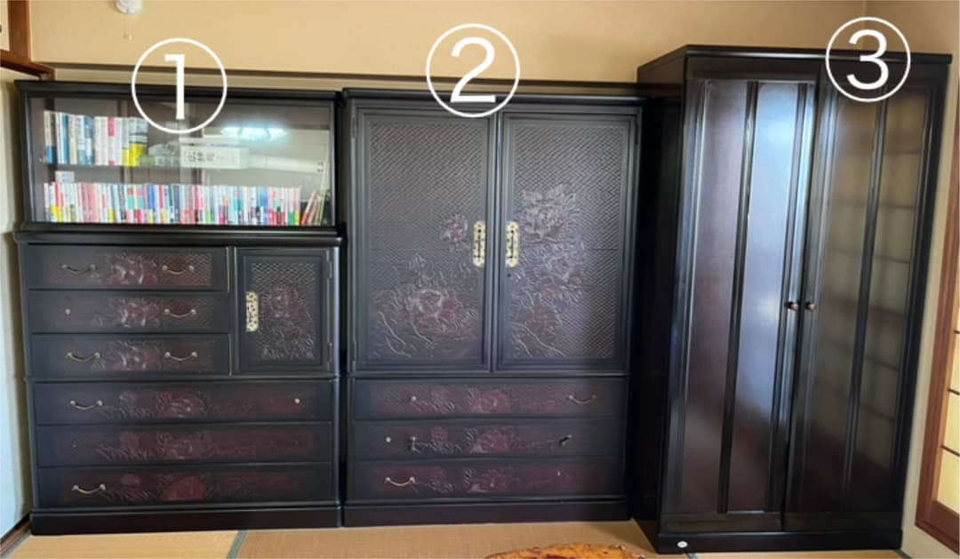 和箪笥 タンス 桜木 ③のみ