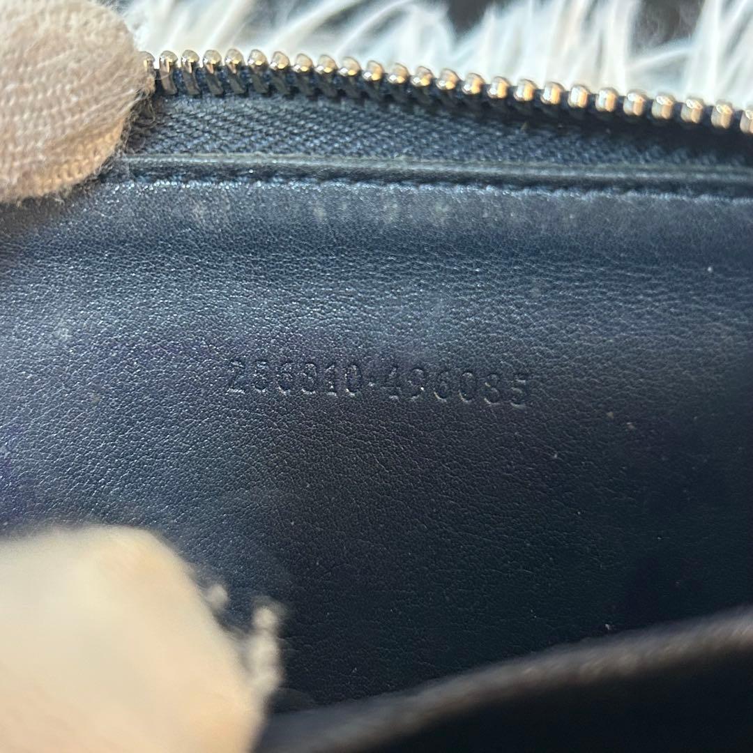 【美品✨マイクロシマ/希少】グッチ　GUCCI ネイビー　ケース　レザー