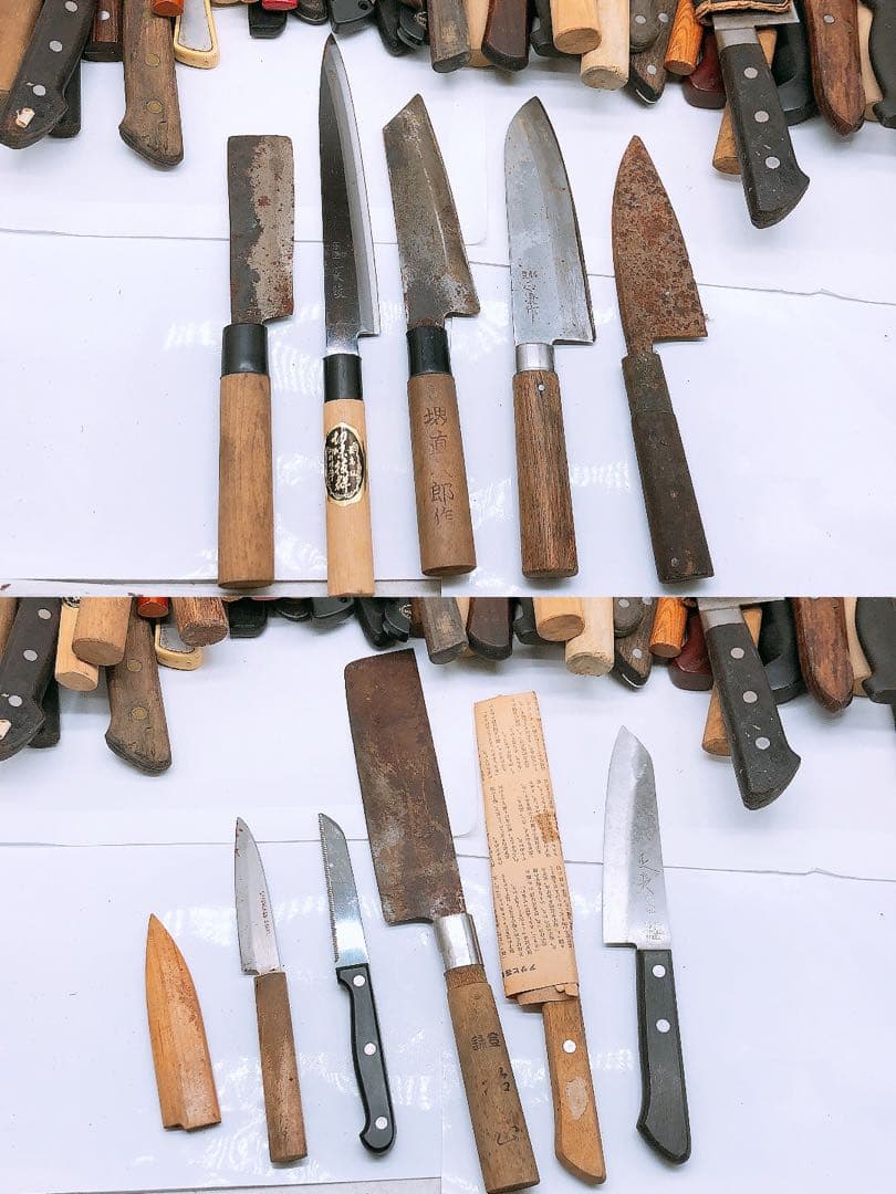 ナ*ム様 包丁 60点以上 大量まとめ売り 和包丁 洋包丁 在銘あり 混在 中古
