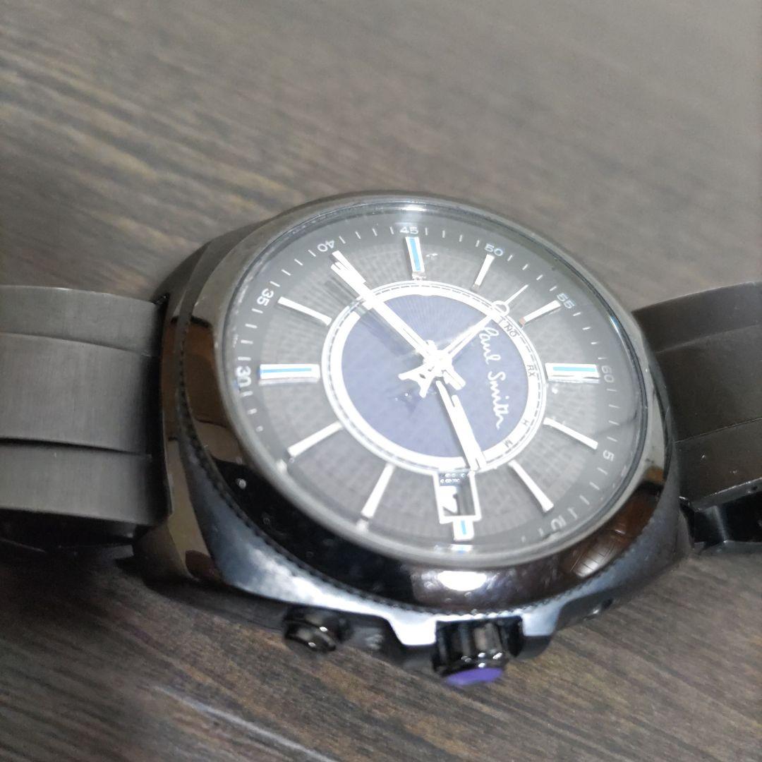 Paul Smith ソーラー電波腕時計 ブラック 【稼働品】