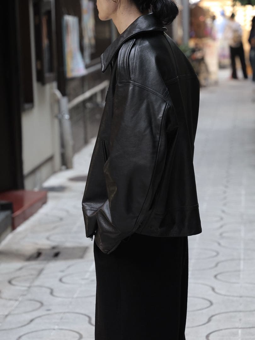 ジャケット・アウター ANTHEM A LAMB LEATHER MILITARY BLOUSON