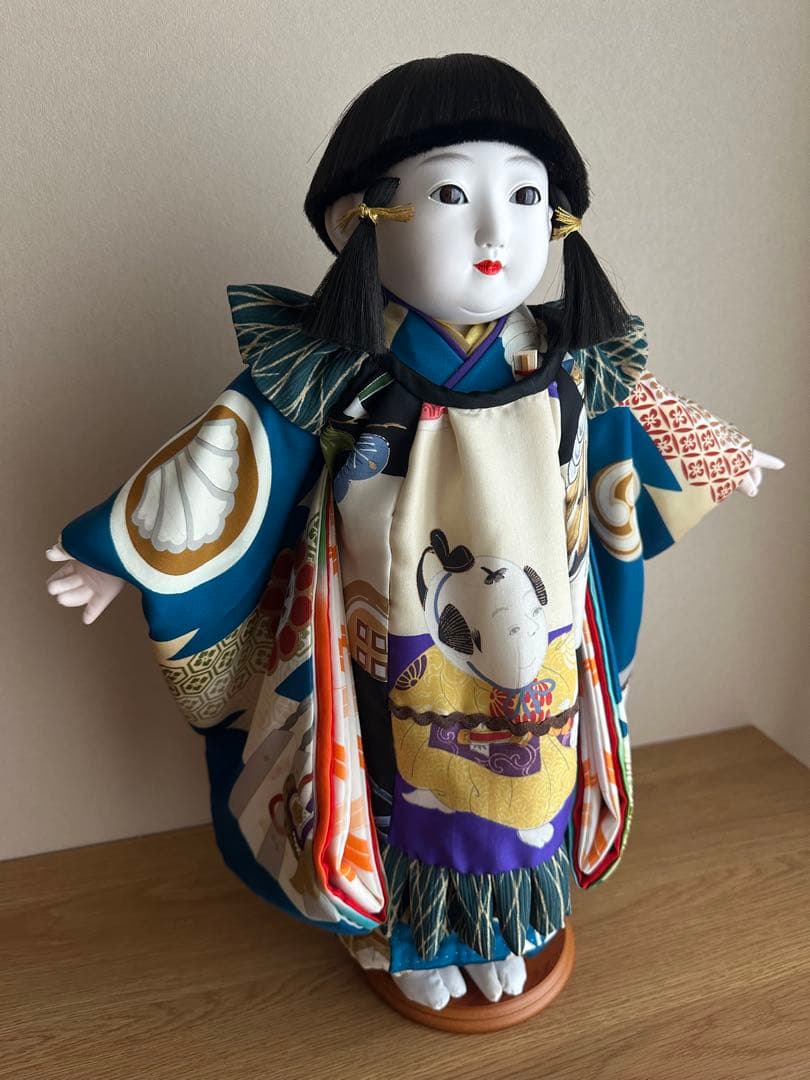 市松人形☆京人形細工司　伊東久重☆可愛い前掛け