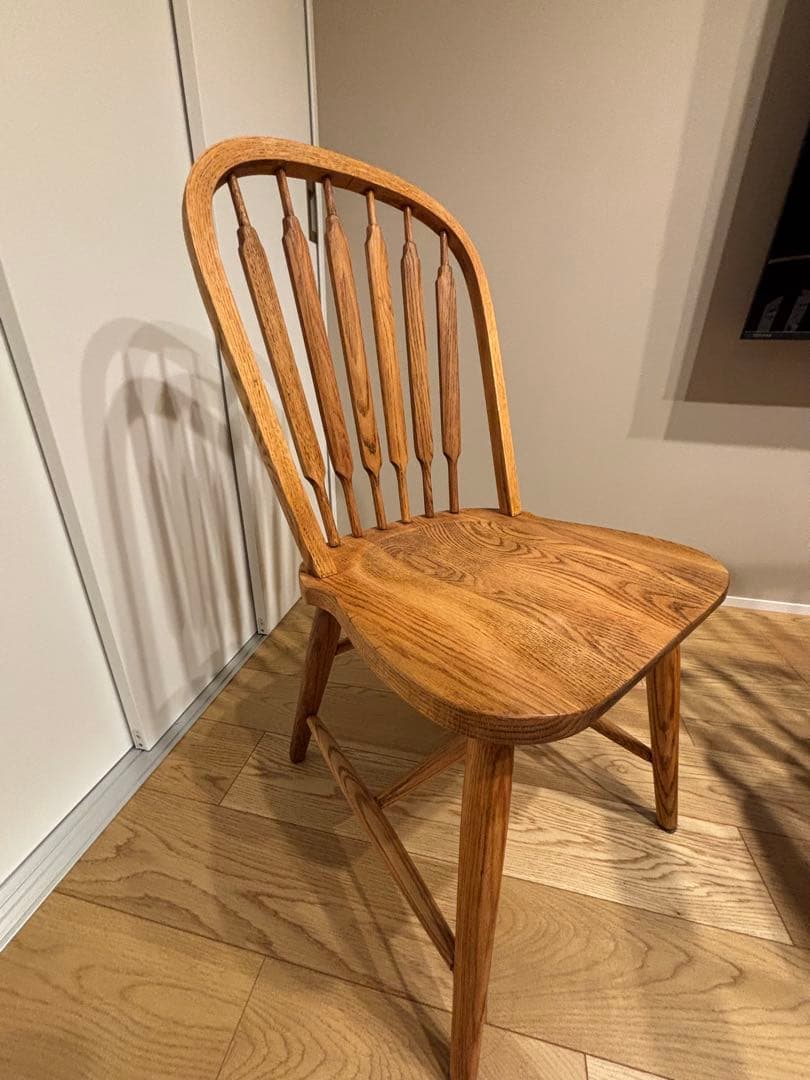 希少　アメリカ製　ダイニングチェア　　アンティーク　剥離　無垢材 レトロ