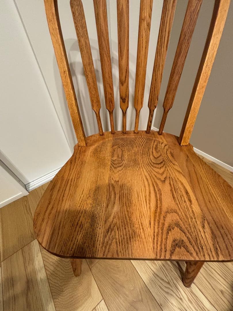 希少　アメリカ製　ダイニングチェア　　アンティーク　剥離　無垢材 レトロ