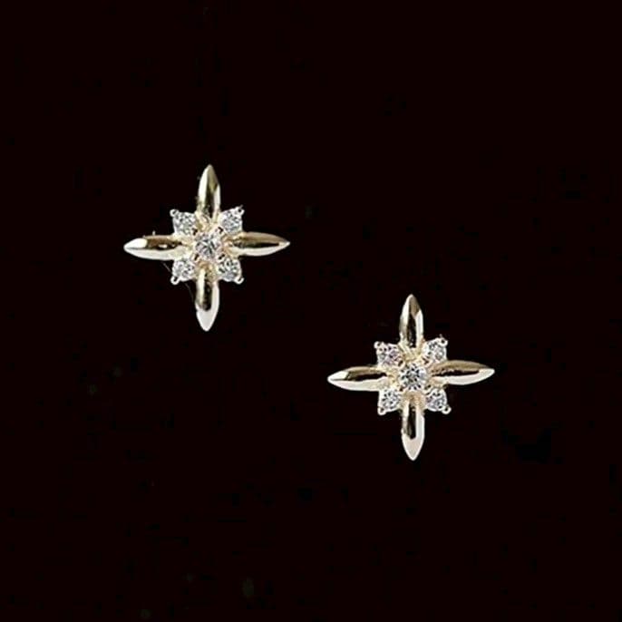 X724 と X821 ピアス レディース ゴールド k18 S925 ダイヤ