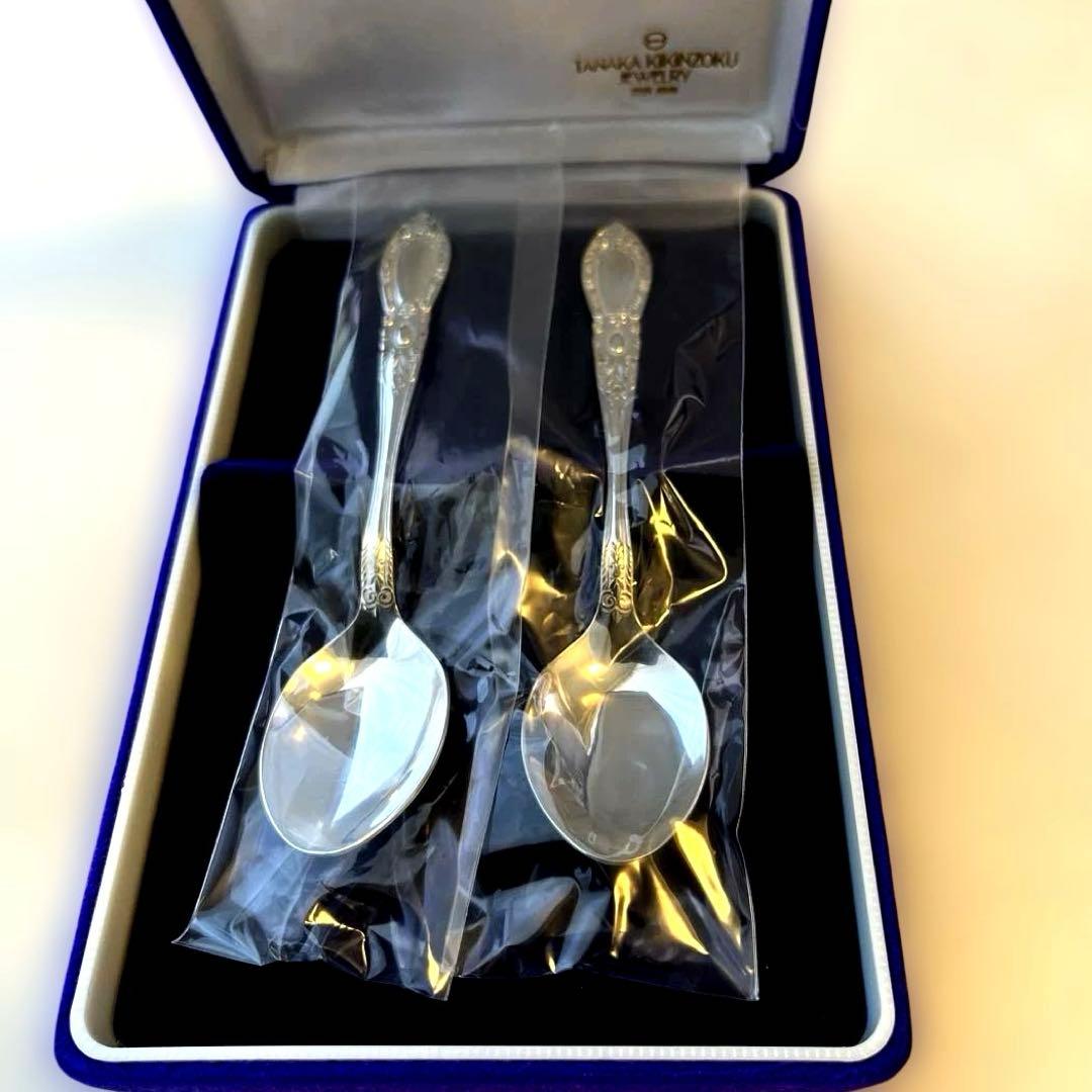 【未使用】田中貴金属 銀製スプーン２本 SV925｜スターリングシルバー