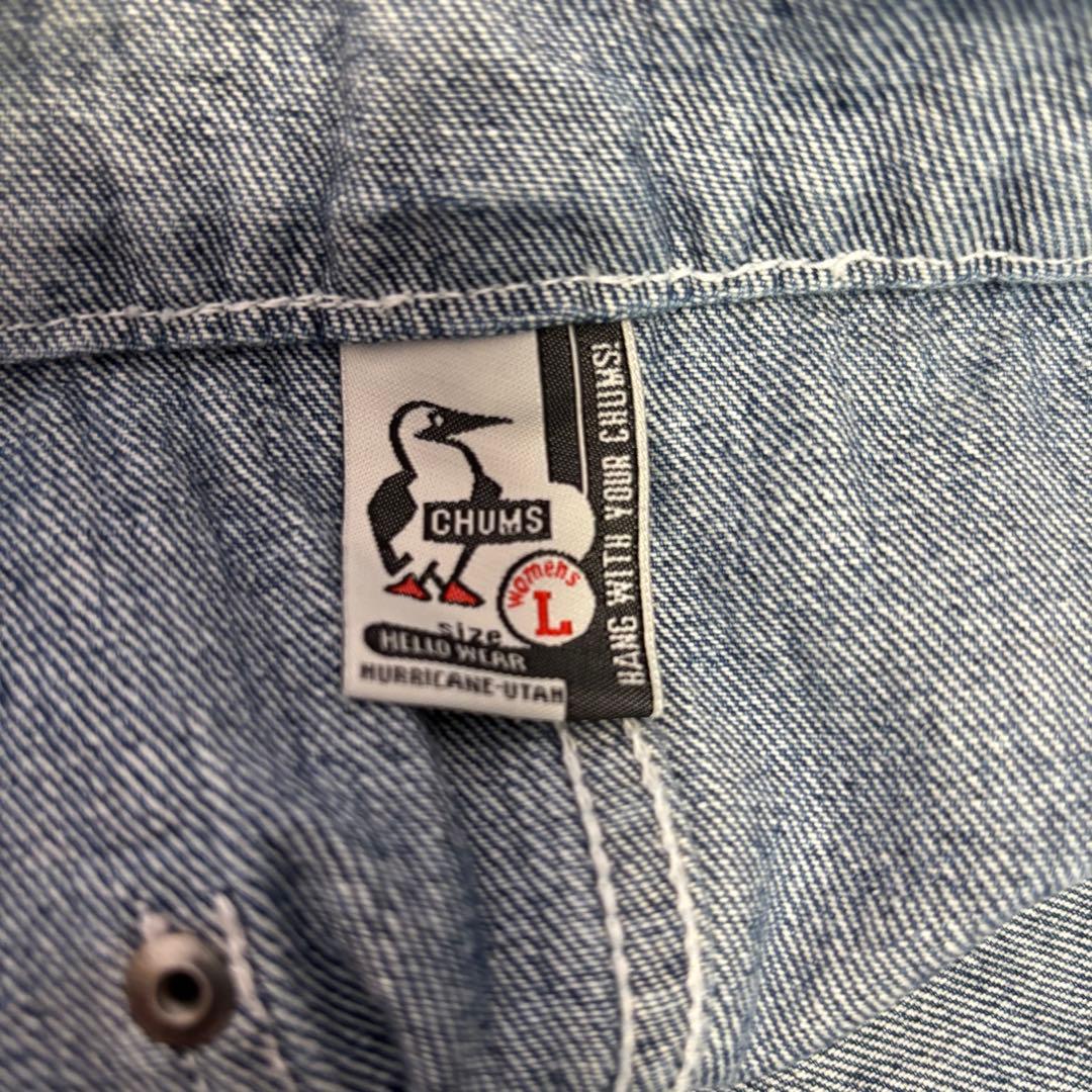 【新品】CHUMS オーバーオールスカート　L ベルト付き