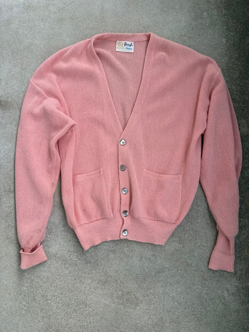60s Pringle of Scotland アルパカカーディガン ピンク