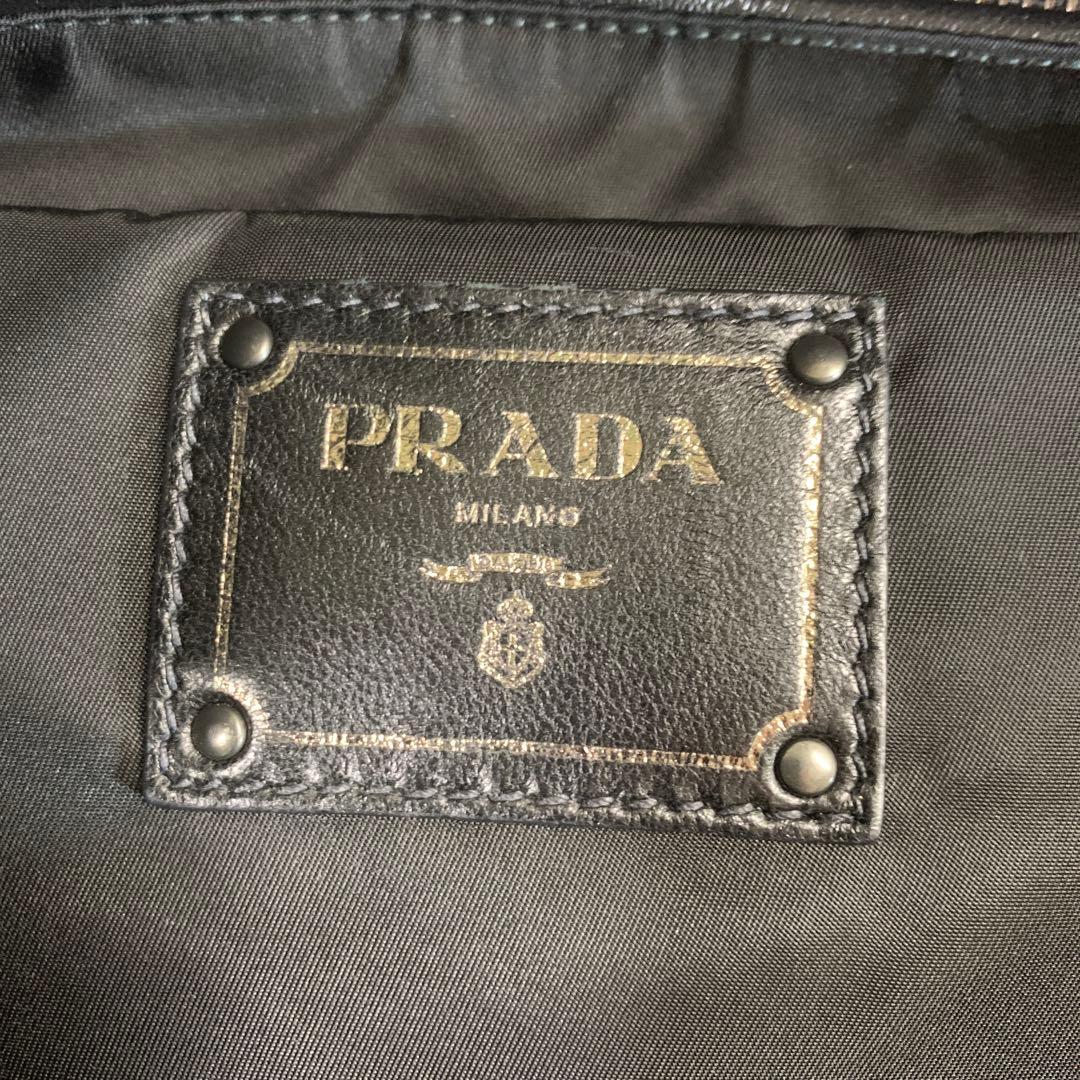 PRADAプラダトートバッグテスートナッパ ナイロン　グレー×黒2WAY