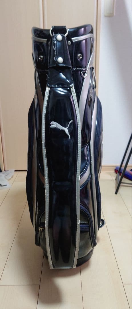 ※かーぴん PUMA キャディバッグ 黒 シルバー