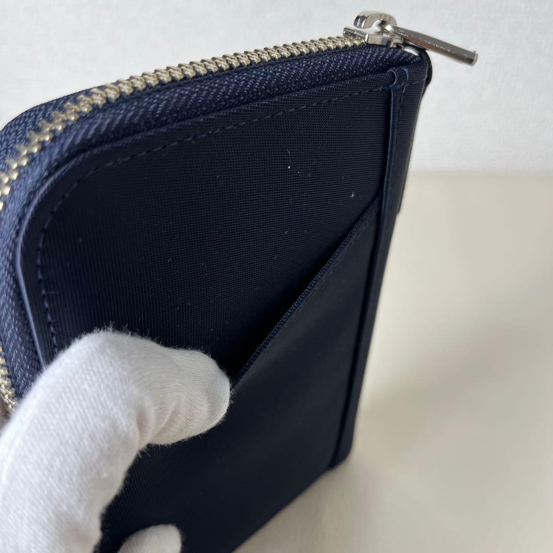 未使用級　PORTER 二つ折り財布　ラウンドファスナー　リフト　ネイビー