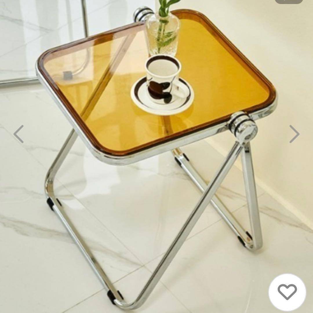 サイドテーブル・ナイトテーブル・ローテーブル Made in I Folding modern acrylic table