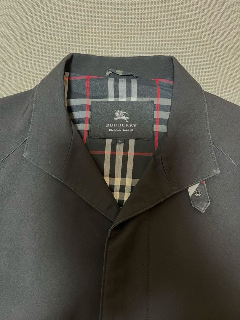 バーバリーブラックレーベル　ジャケット　トレンチコート チェック裏地　M 黒
