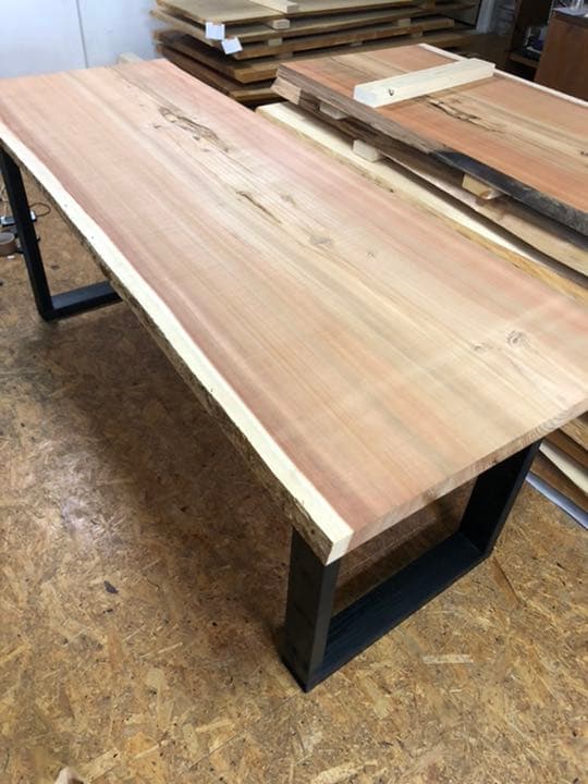 大特価 激安 W190サイズ 無垢 一枚板ダイニングテーブル 送料込み