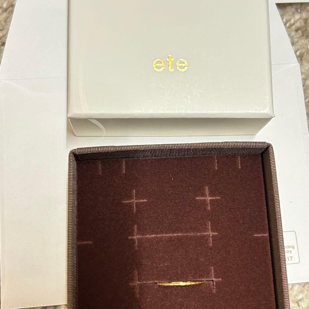 ete K10 クレールカットリング【美品】ピンキーリング　シンプル