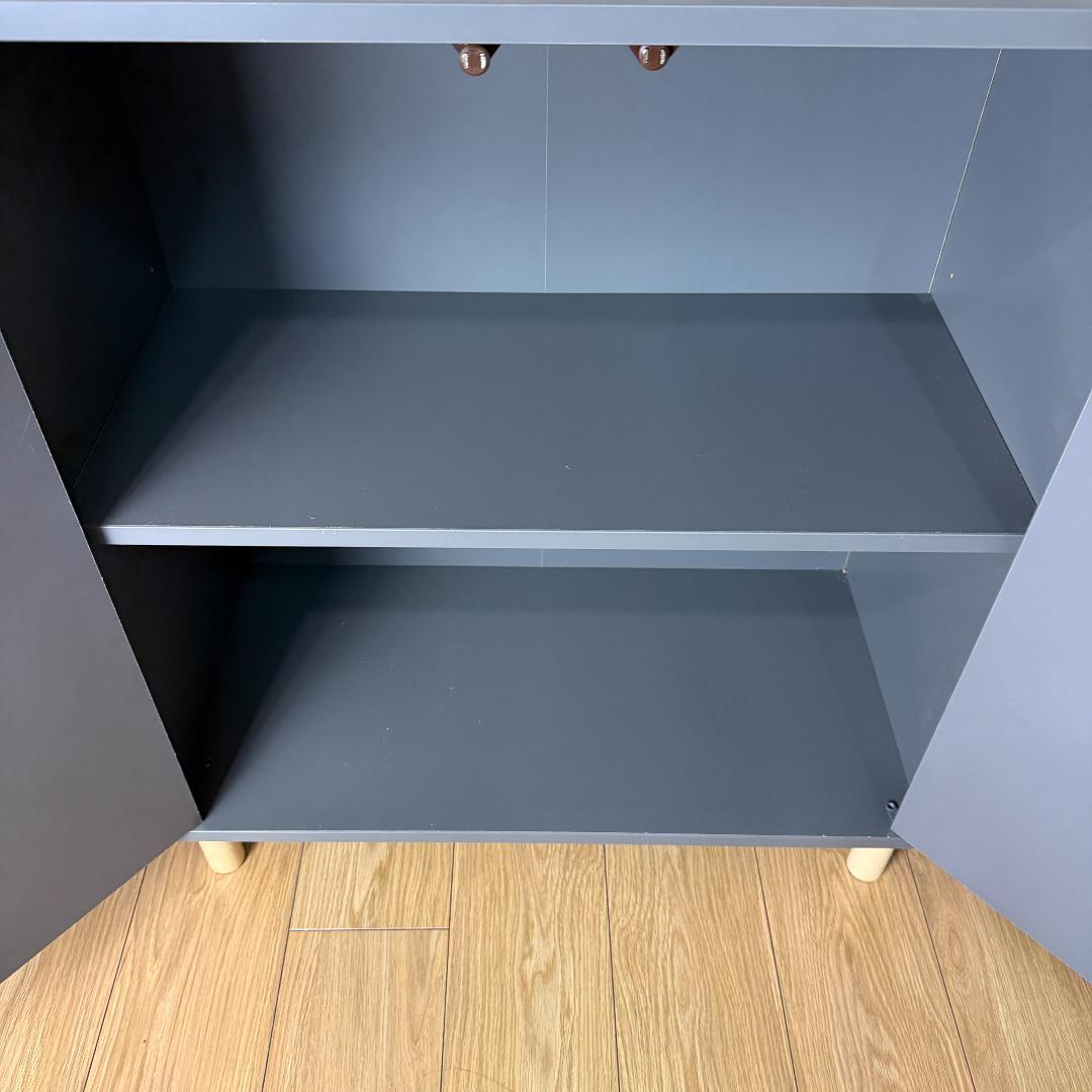 【完成品】IKEA EKET エーケト キャビネット　グレー　足付き