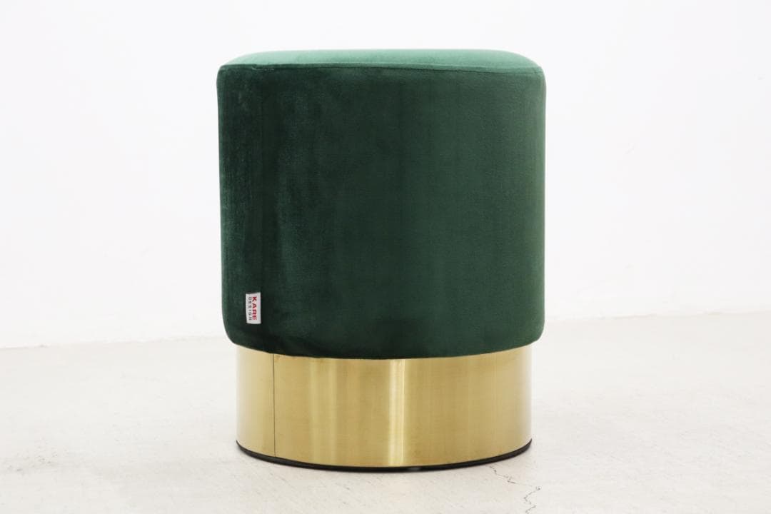 KARE カレ チェリー ダークグリーン ブラス スツール プフ チェア 丸椅子