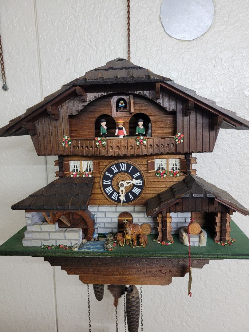 希少　ヴィンテージ　スイス製　重錘式　鳩時計