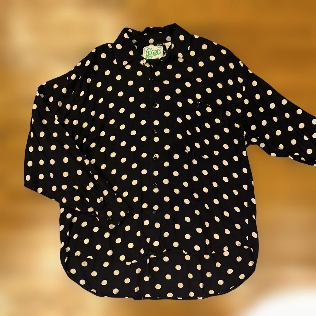 80s Gigalo ポルカドット レーヨンシャツ