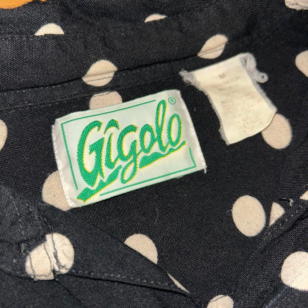 80s Gigalo ポルカドット レーヨンシャツ